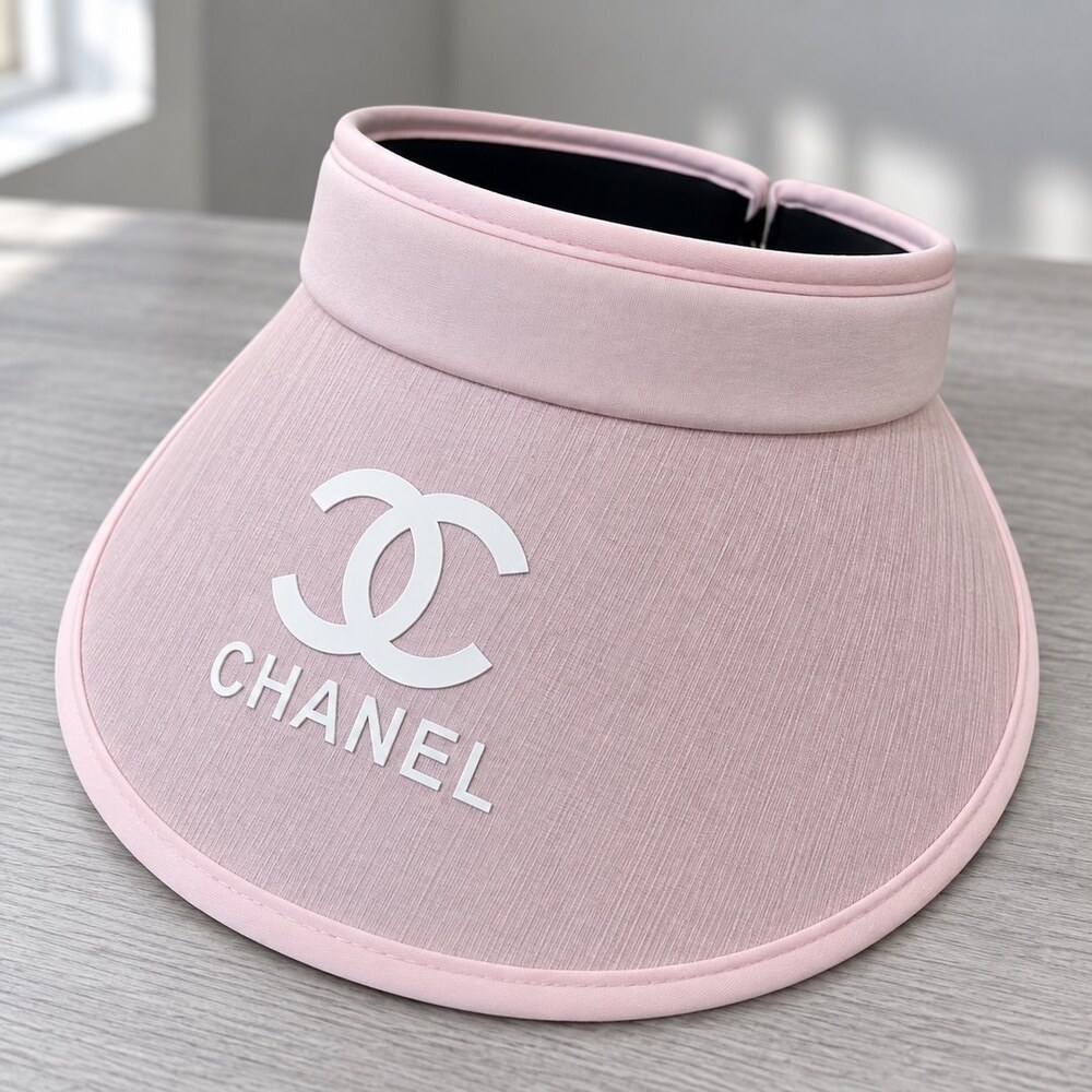 CHANEL Pastel Pink Logo Sun Visor - Picture 5 of 6